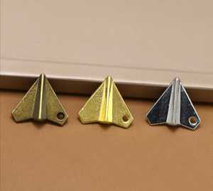 DIY饰品配件复古合金纸飞机吊坠小挂件项链手链钥匙链制作材料