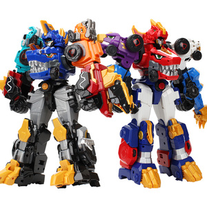 灵动创想百兽总动员恐龙战队变形玩具合体金刚超强战龙烈焰战龙神