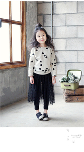 C 0452 儿童卫衣纱裙裤两件套女童韩版时髦套装1：1牛皮纸纸样