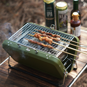 wookoo户外折叠炭炉烧烤炉小型轻便折叠烤肉烧烤架不锈钢焚火炉