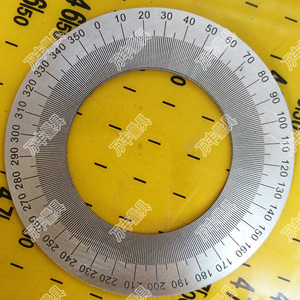 刻度盘圆形表手轮机械通用360度角测量器70X40x1A029直销恒久万丰