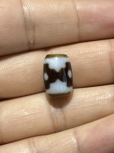 顶料上肯坛城三眼至纯天珠项链吊坠挂件男女台湾至纯天然老矿真品