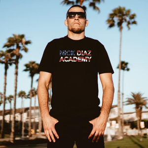 ufc小麻 内特迪亚兹男式短袖t恤 纯棉运动服上衣mma格斗拳击健身