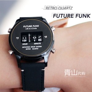 日代购future funk复古风数字显示石英男表ff102t-sv-bu/svbu-mt