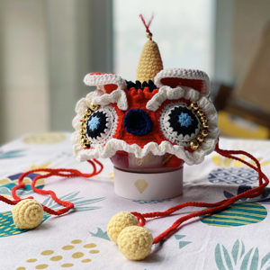 佳佳乐手作diy儿童新年醒狮帽春节贺岁帽子传统舞狮帽