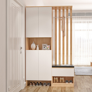 定制鞋柜实木生态板进门玄关柜客厅隔断柜现代简约厅柜屏风门厅柜