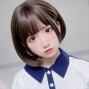 假发波波头女短发全头套式2021秋冬新款流行圆脸发型齐刘海假发套