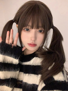 女长发甜美可爱蓬松空气刘海直发公主切假发全头时尚百搭透气发套