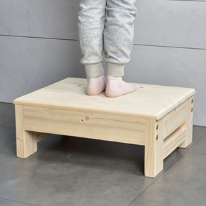 F-KJAL加厚实木沙发凳脚踏凳子浴室凳增高木架垫脚板踏脚凳小台阶