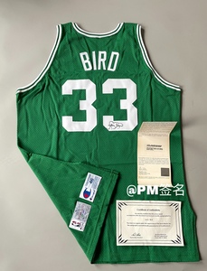 大鸟伯德签名球衣凯尔特人队 拉里伯德签名球衣篮球服乔丹签名uda