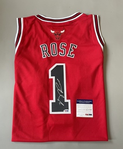 罗斯签名球衣公牛 rose德里克罗斯签名球衣篮球服罗斯亲签psa证书