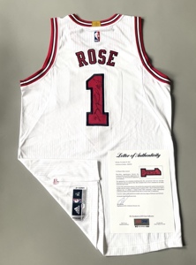 罗斯签名球衣公牛篮球服 rose德里克罗斯签名礼物罗斯au球员版