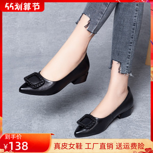 耐娇莉鞋业n新款女鞋zm2258真皮软底时尚尖头浅口单鞋 软皮2022年