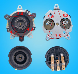 电水壶连接器电茶壶 咖啡壶 电热水壶配件 藕合座上体双温控开关