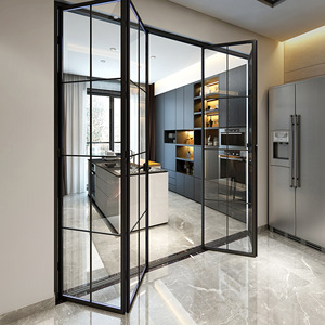 吊轨铝合金极窄折叠门推拉门阳台客厅厨房卫生间移门玻璃隔断定制