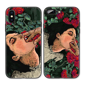 欧美情趣性感美女污秽玫瑰适用iphonexs max手机壳x苹果xr/8p/7/6