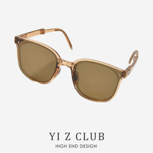Yi Z CLUB 显脸小大方框防紫外线偏振光折叠太阳眼镜男女墨镜0.1