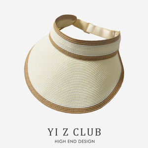 Yi Z CLUB 休闲度假风UPF50+防紫外线空顶大檐防晒帽女士帽子0.12