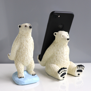 北极熊手机支架创意个性ipad平板座懒人桌面支架时尚可爱个性礼物
