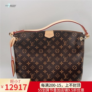 lv/路易威登graceful经典老花小号购物袋女士肩背手提包m43701
