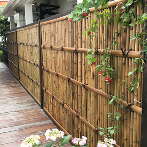 竹篱笆栅栏围栏户外庭院围墙护栏木头花园竹子隔断挡墙日式造景