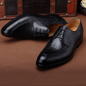 蜥蜴皮手工皮鞋