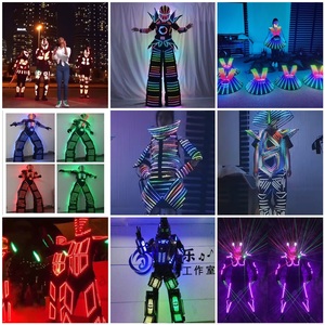高跷发光服机器人电光人未来战警LED舞台演出异形编程服乐园巡游