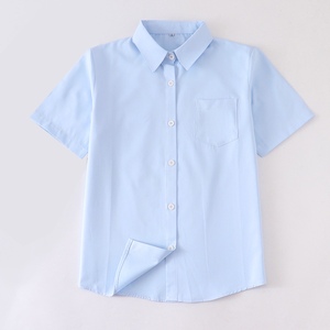 【Z现货】包邮日系JK制服水色淡蓝色女衬衫尖领短袖长袖衬衫