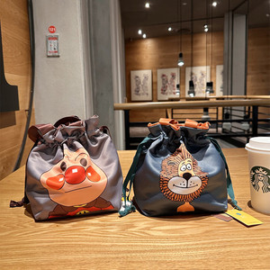 日系时尚卡通可爱便当包饭盒袋束口抽绳手提袋收纳包手提小拎包