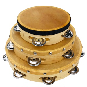 正品奥尔夫乐器精致原木牛皮铃鼓乐器教具牛皮铃鼓幼儿园器材