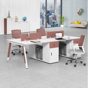 创意简约时尚钢架职员办公桌工位屏风组合椅子46人卡位员工隔断桌