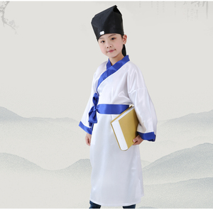 弟子规儿童古装唐朝宋朝服表演服汉服表演李白书童影视服装诸葛亮