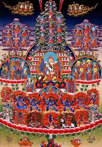 藏传皈依境系列大圆满龙钦宁提皈依境过塑照片金属板画芯佛教用品