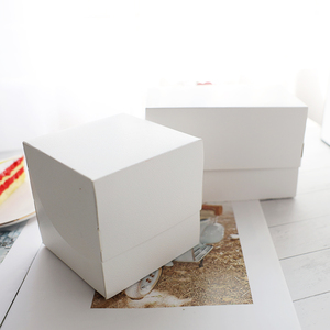 白卡打包纸盒小西点盒烘焙生日蛋糕盒切块盒慕斯盒千层盒定制logo