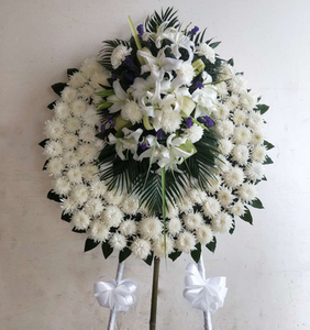 湖北襄阳老河口枣阳市南漳谷城县白事花圈束白菊花篮丧事殡葬用品