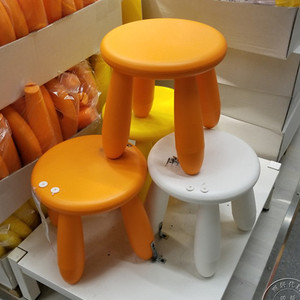 宜家国内代购玛莫特儿童凳子小矮凳圆凳塑料凳子