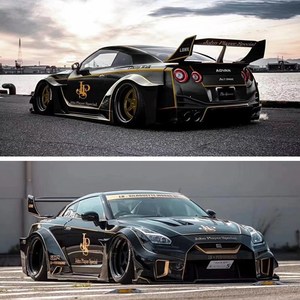 适用于日产gtr35改装lb宽体包围 三代宽体套件 前杠 后杠机盖尾翼