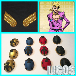 【ljcos】jojo的奇妙冒险 乔鲁诺 乔巴纳瓢虫领饰翅膀cosplay道具