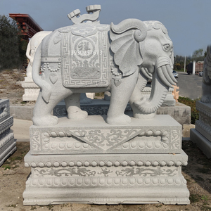 石头石刻石雕六牙象大象石象六牙白象雕塑雕像雕刻大门口大型摆件