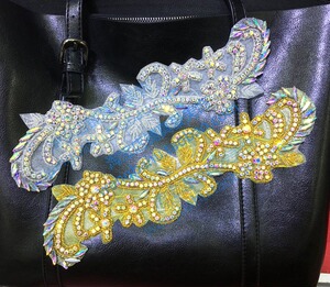 礼服辅料钻饰手工缝制水钻贴花新娘腰带肚皮舞服装饰配件yfshipin