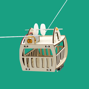 观光缆车玩具模型 儿童diy手工制作中小学生拼装索道车科技小发明