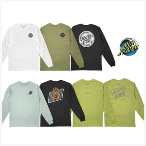 antiskater 经典印花 洗水舒适 美式街头 滑板冲浪鬼手长袖t恤