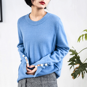 宽袖子上衣女秋