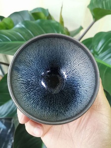 名盏阁 非遗名家建盏 张伟 龙湫油滴 兔豪油滴曜变建盏 主人杯