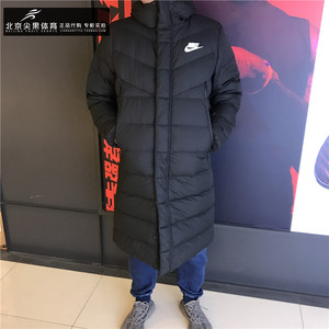 国内代购正品耐克 18年冬季新款男子中长款休闲羽绒服外套 aa8854