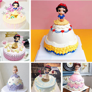 芭比娃娃白雪公主个性周岁生日蛋糕同城配送北京上海沈阳杭州成都