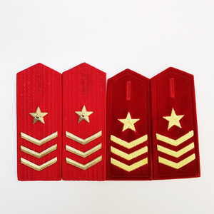 库存全新老货八七式87式红色纠察军硬软肩章牌衔退役老兵军迷收藏