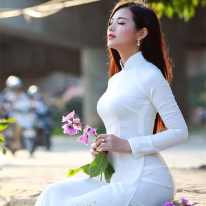 江南春夏越南国服京族奥黛 160~170女神日常旅行高级飘逸别致套装