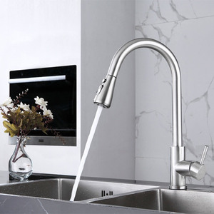 旋转抽拉洗菜盆洗衣池冷热混水阀304不锈钢阳台水槽厨房龙头双控