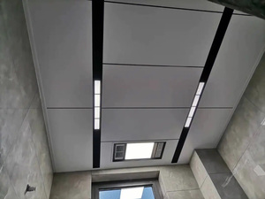 集成吊顶铝扣板纯白闪银灰色300x300亚光白抗油污厨房卫生间材料